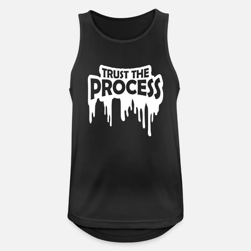 trust the process Quote - Men's Breathable Tank Top - black