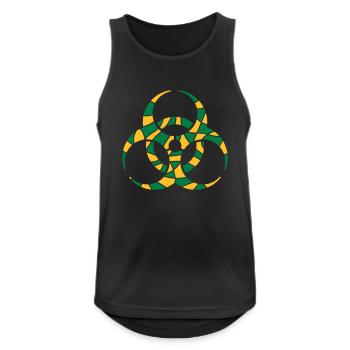 Symbole Biohazard Fissures Design - Débardeur respirant Homme - noir - Devant - Nick (188cm)