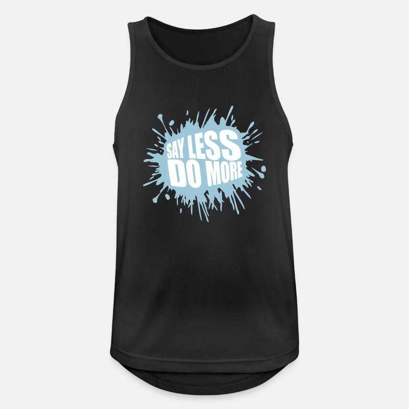 say less do more - Men's Breathable Tank Top - black