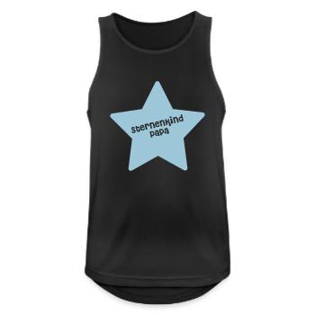 Sternenkind Papa Blau - Männer Tank Top atmungsaktiv - Schwarz - Vorne - Nick (188cm)