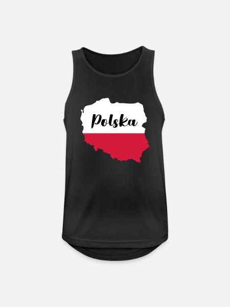 Poland Polska - Men's Breathable Tank Top - black