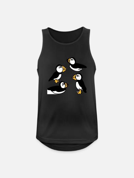 Family of Puffins - Men's Breathable Tank Top - black