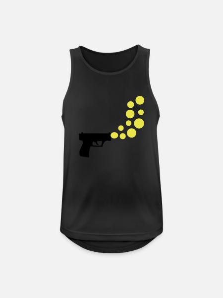 bubble gun - Débardeur respirant Homme - noir