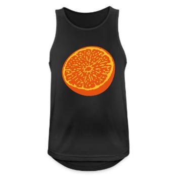 Orange - Männer Tank Top atmungsaktiv - Schwarz - Vorne - Nick (188cm)