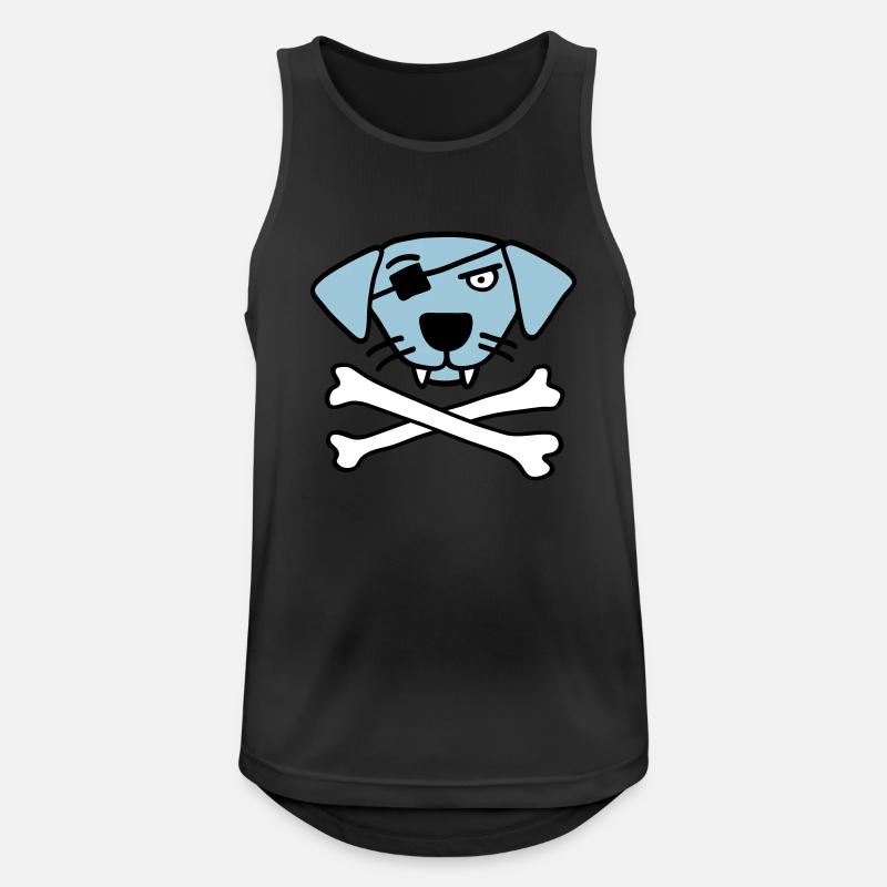 pirate_dog_042013_a_3c - Männer Tank Top atmungsaktiv - Schwarz