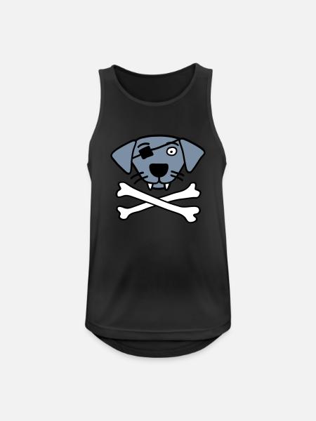 pirate_dog_042013_b_3c - Men's Breathable Tank Top - black