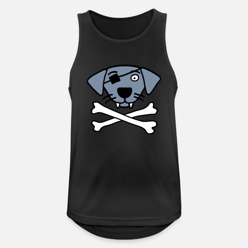 pirate_dog_042013_b_3c - Männer Tank Top atmungsaktiv - Schwarz