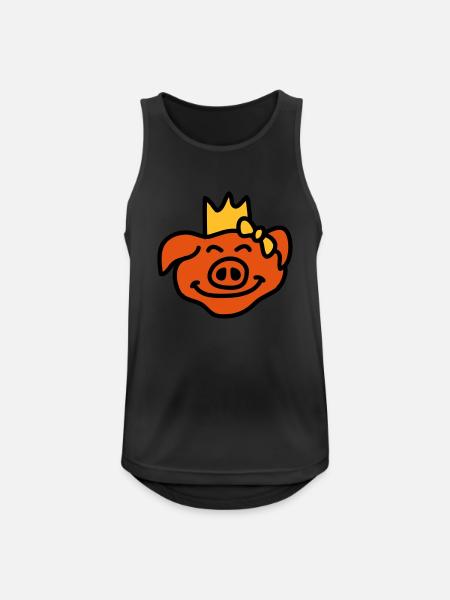 Pricess Pig Head - Débardeur respirant Homme - noir
