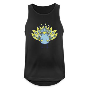 pfau fasan vogel federn gross maennlich schoen hue - Männer Tank Top atmungsaktiv - Schwarz - Vorne - Nick (188cm)