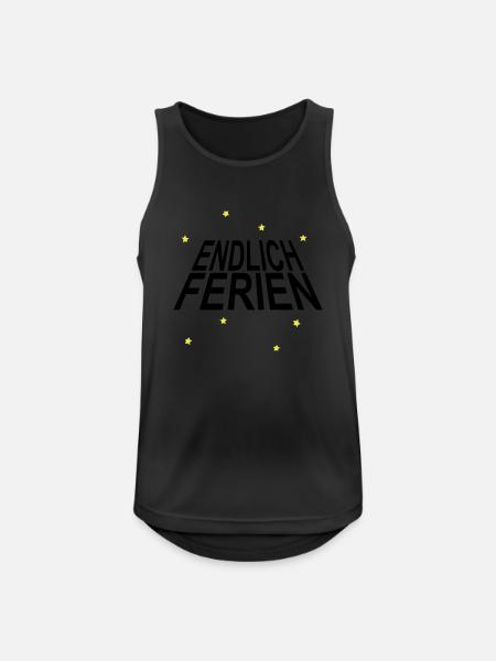 Endlich Ferien! - Männer Tank Top atmungsaktiv - Schwarz