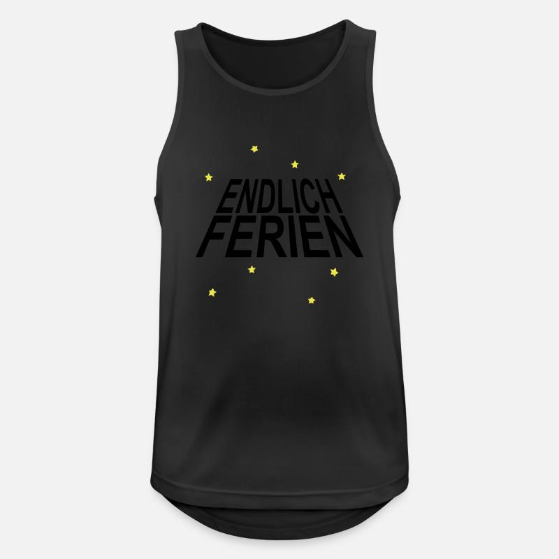 Endlich Ferien! - Männer Tank Top atmungsaktiv - Schwarz