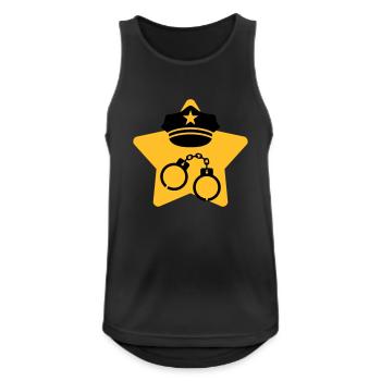 Police / Policier / Flic / Sécurité - Débardeur respirant Homme - noir - Devant - Nick (188cm)