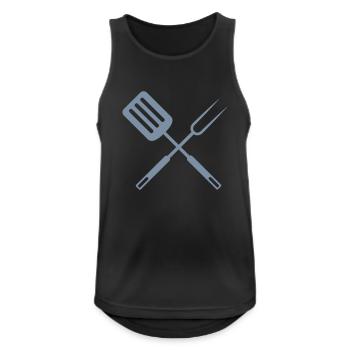 Ustensiles Barbecue Pan Turner Grill Fork - Débardeur respirant Homme - noir - Devant - Nick (188cm)