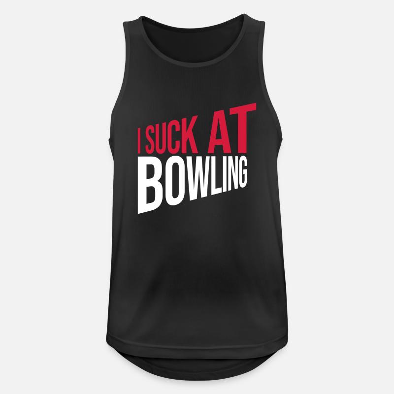 I suck at bowling - Männer Tank Top atmungsaktiv - Schwarz