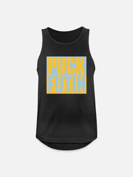 puck futin logo design - Men's Breathable Tank Top - black
