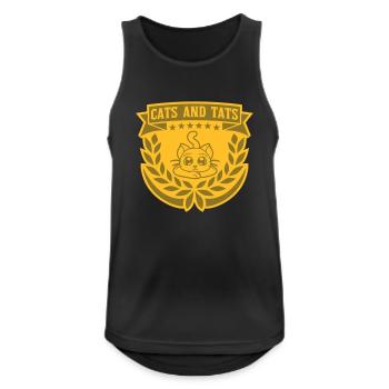 cats and tats Zitat - Männer Tank Top atmungsaktiv - Schwarz - Vorne - Nick (188cm)