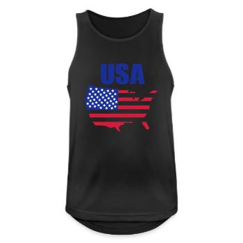 United States - Men's Breathable Tank Top - black - Front - Nick (188cm)