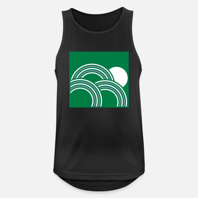 Abstraktes Design - Männer Tank Top atmungsaktiv - Schwarz