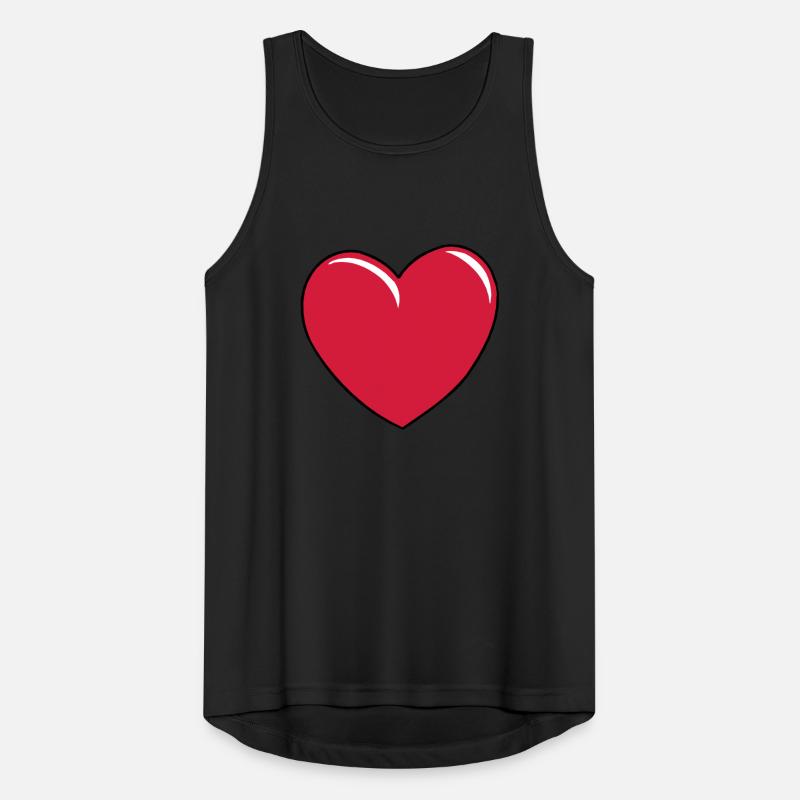 Cartoon-Herz Männer Tank Top atmungsaktiv