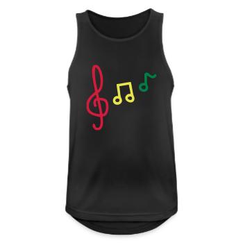 Noten - Männer Tank Top atmungsaktiv - Schwarz - Vorne - Nick (188cm)