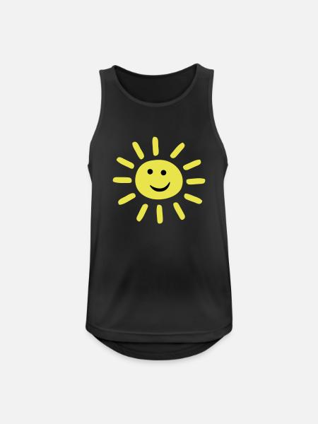 Smiley Summer Sun - Men's Breathable Tank Top - black