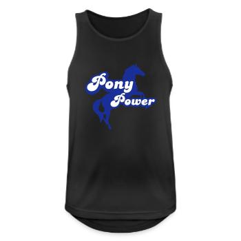 Pony - Männer Tank Top atmungsaktiv - Schwarz - Vorne - Nick (188cm)