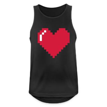 Amour de pixel - Débardeur respirant Homme - noir - Devant - Nick (188cm)
