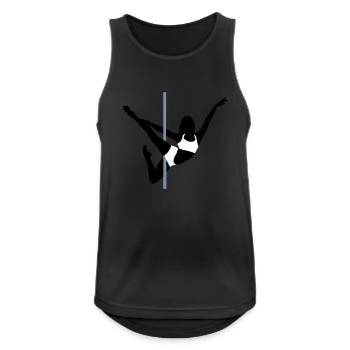 Pole Dance - Männer Tank Top atmungsaktiv - Schwarz - Vorne - Nick (188cm)