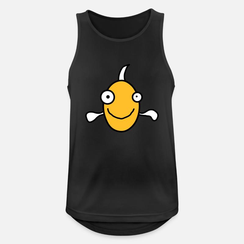 Funny Fish - Männer Tank Top atmungsaktiv - Schwarz