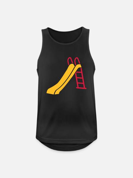 Rutsche - Männer Tank Top atmungsaktiv - Schwarz