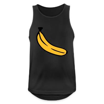 Banane - Débardeur respirant Homme - noir - Devant - Nick (188cm)