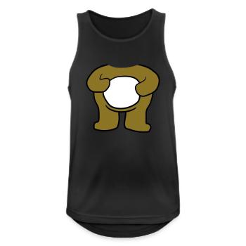 baer koerper without upside-down suesser smaller t - Men's Breathable Tank Top - black - Front - Nick (188cm)