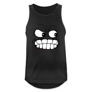 kopf gesicht boese wuetend beherrschung verloren z - Männer Tank Top atmungsaktiv - Schwarz - Vorne - Nick (188cm)