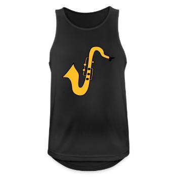 Saxophone - Débardeur respirant Homme - noir - Devant - Nick (188cm)