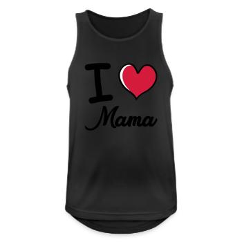 i love mama - Männer Tank Top atmungsaktiv - Schwarz - Vorne - Nick (188cm)