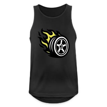 Tire Flame - Men's Breathable Tank Top - black - Front - Nick (188cm)