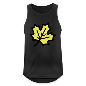 Maple Leaf Leaf Autumn Icon - Men's Breathable Tank Top - black - Front - Nick (188cm)