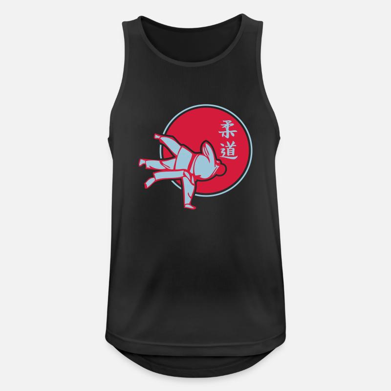 Judo zweifarbig - Männer Tank Top atmungsaktiv - Schwarz