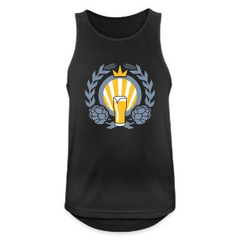 Bier Bier King v3 - Männer Tank Top atmungsaktiv - Schwarz - Vorne - Nick (188cm)