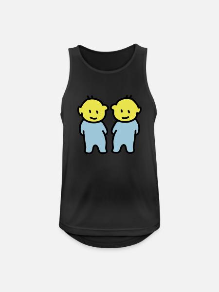 Twins - Twins - Men's Breathable Tank Top - black