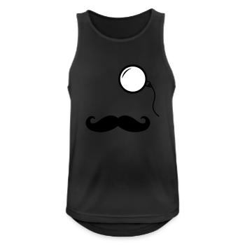 Like a Sir - Männer Tank Top atmungsaktiv - Schwarz - Vorne - Nick (188cm)