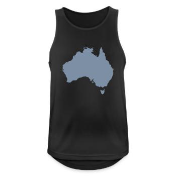 Australien - Männer Tank Top atmungsaktiv - Schwarz - Vorne - Nick (188cm)
