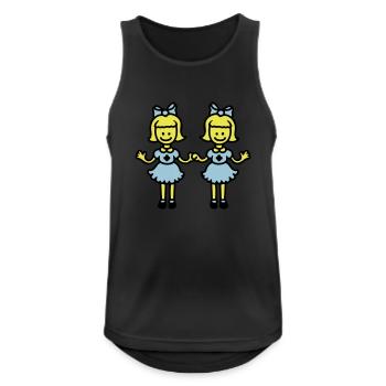 Twin sisters - Men's Breathable Tank Top - black - Front - Nick (188cm)