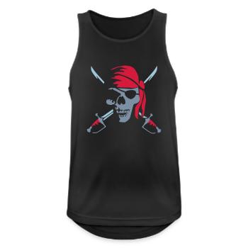pirate_saber_022011_c_3c - Männer Tank Top atmungsaktiv - Schwarz - Vorne - Nick (188cm)