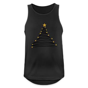 sapin sapin arbre sapin étoile joyeux chris - Débardeur respirant Homme - noir - Devant - Nick (188cm)