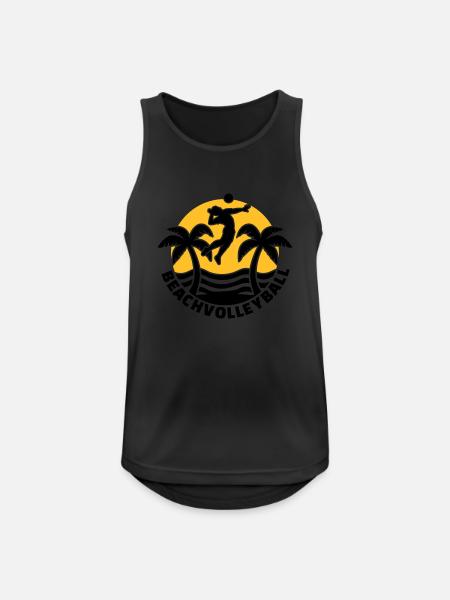 Beachvolleyball - Männer Tank Top atmungsaktiv - Schwarz