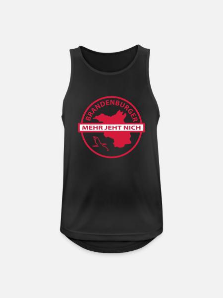 brandenburg - Männer Tank Top atmungsaktiv - Schwarz