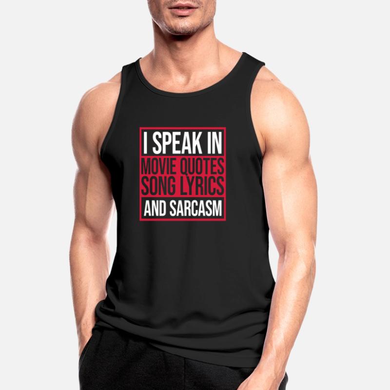 speak lyrics and sarcasm Men's Breathable Tank Top