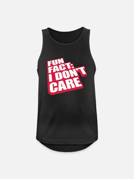 I don't care fact - Men's Breathable Tank Top - black