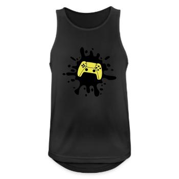gamer gamepad klecks - Männer Tank Top atmungsaktiv - Schwarz - Vorne - Nick (188cm)